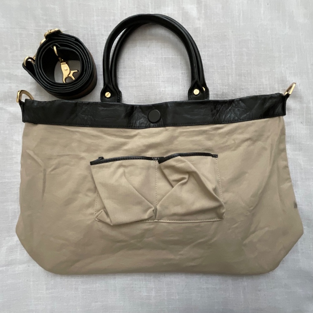 Tory Burch Black “Dena Distressed Leather Handbag - Picture 14 of 16